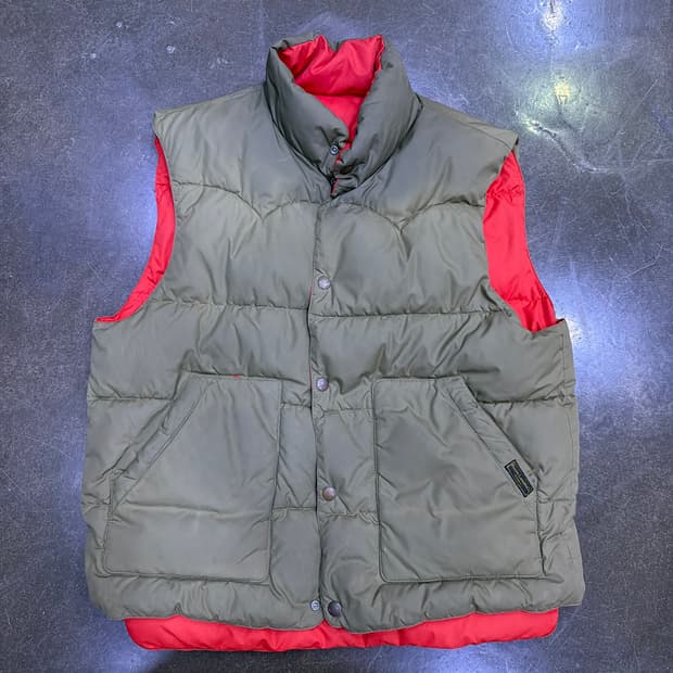 폴로 랄프로렌 리버시블 구스 다운 패딩 베스트 카키/레드 XXL