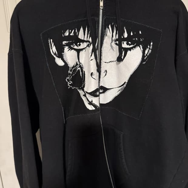 21FW 슈프림 x 더 크로우 후드집업 블랙 L