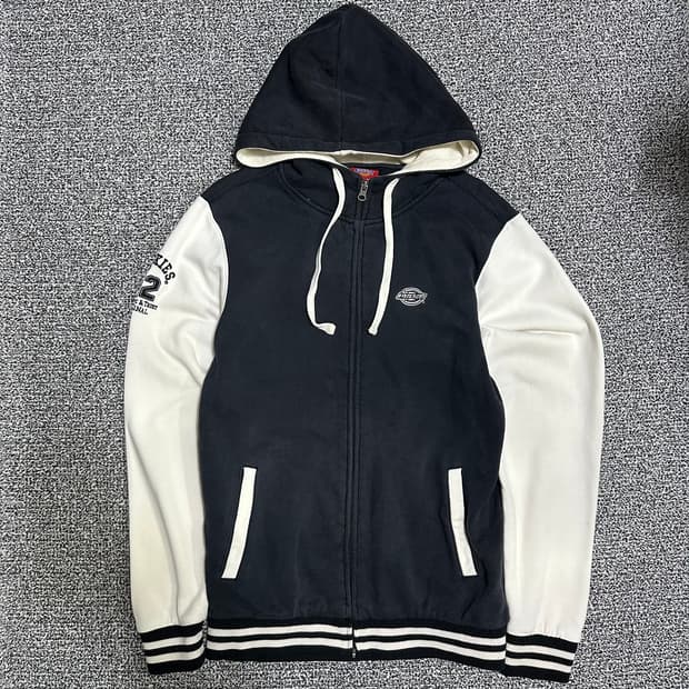 (M) 디키즈 블랙 화이트 나그랑 후드집업