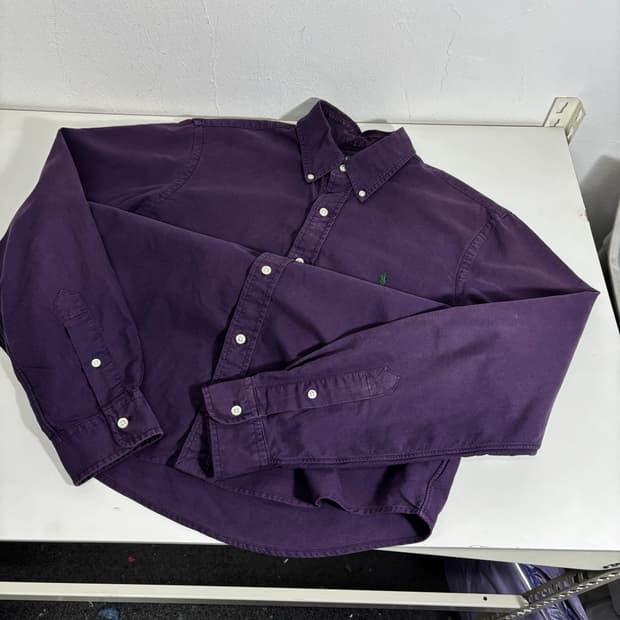 M 100 폴로 랄프로렌 다크퍼플 옥스퍼드 셔츠