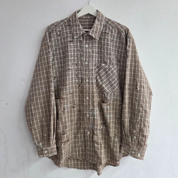 빈티지페이딩체크셔츠