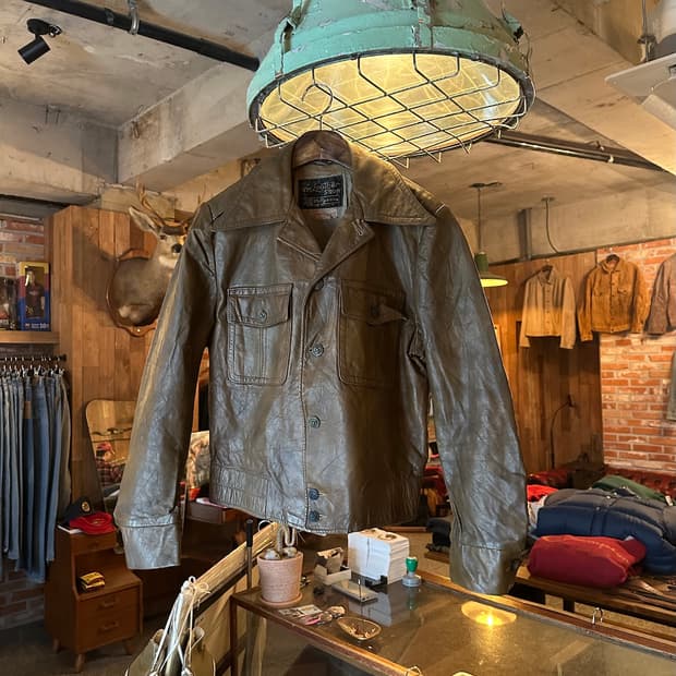 70s USA 빈티지 시어스 레더 자켓