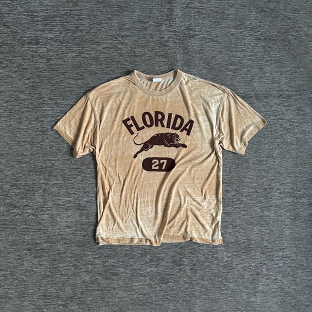 Russell Athletic 플로리다 프린팅 빈티지 티셔츠