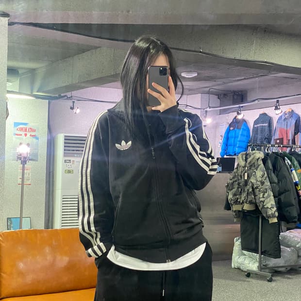 아디다스 파이어버드 블랙 트랙탑 져지 B3696