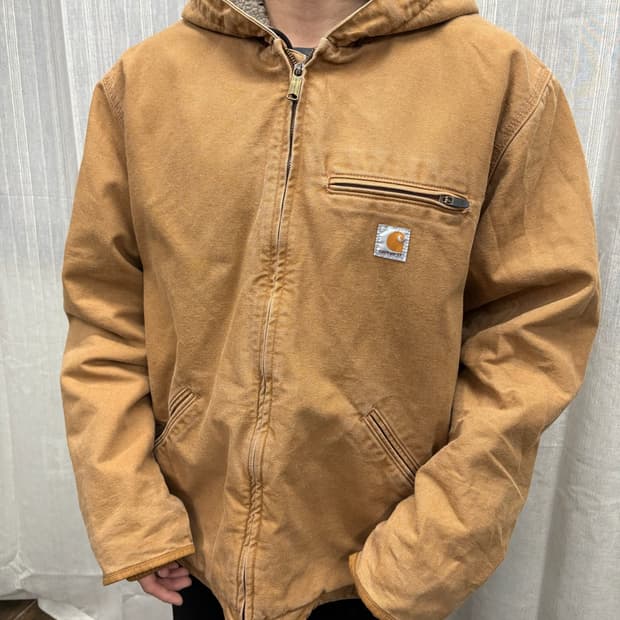 칼하트 빈티지 샌드스톤 덕 액티브 후드 자켓