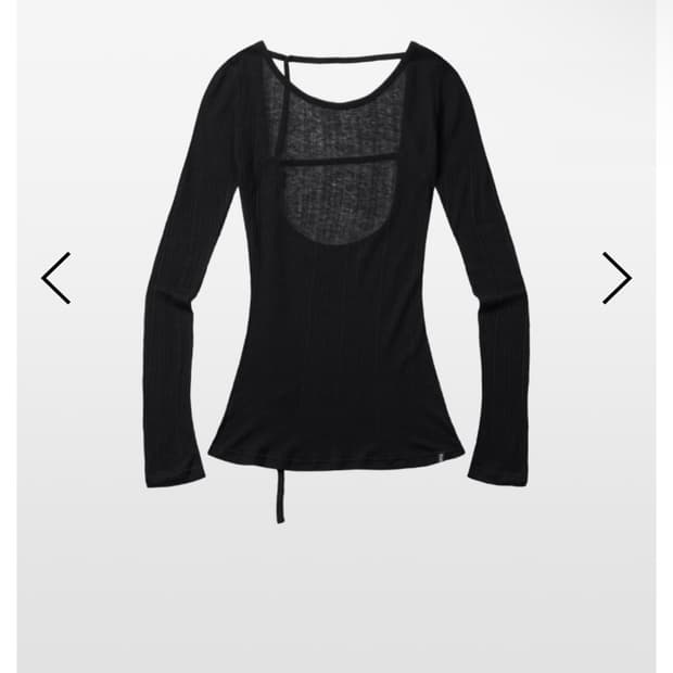 킴서울 OPEN BACK CORD LONG SLEEVE (black)