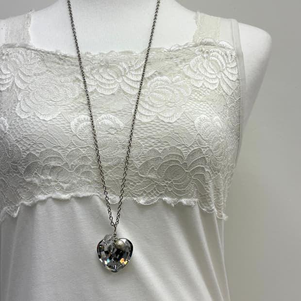 빈티지 하트 목걸이