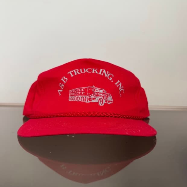 USA A&B TRUCKING INC 레드 빈티지 트러커캡