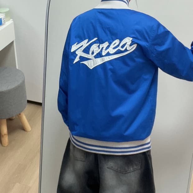 나이키 야구 국가대표 블루 바시티 자켓
