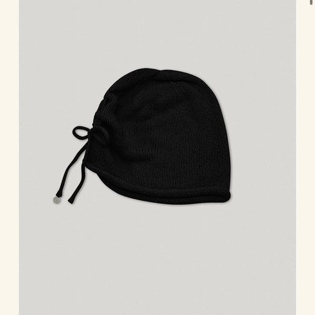 스무드무드 Pollu Wholegarment Knit Hat Black 