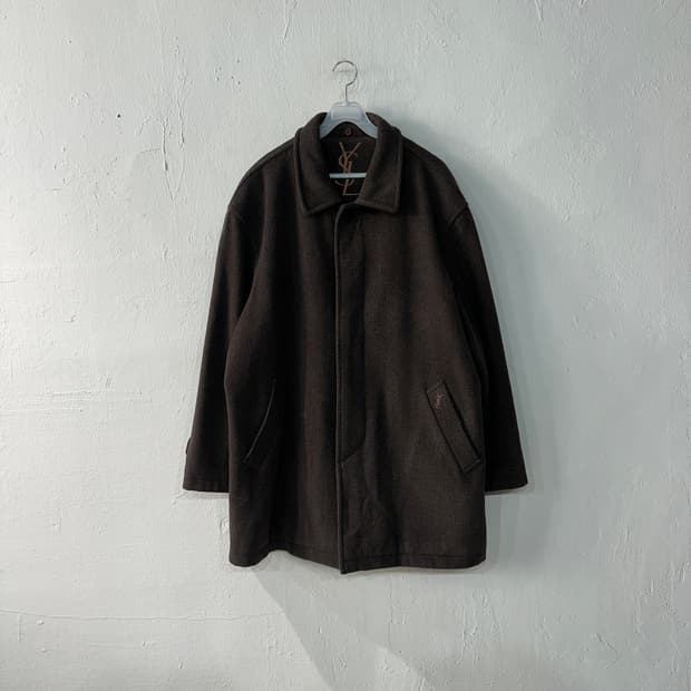 YSL 입생로랑 브라운 울코트 XL