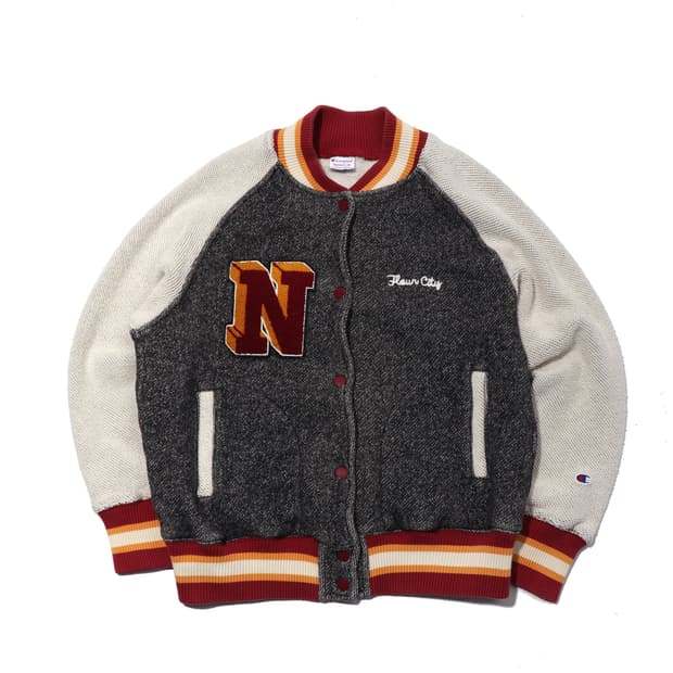 CHAMPION 코튼 바시티 점퍼 women M