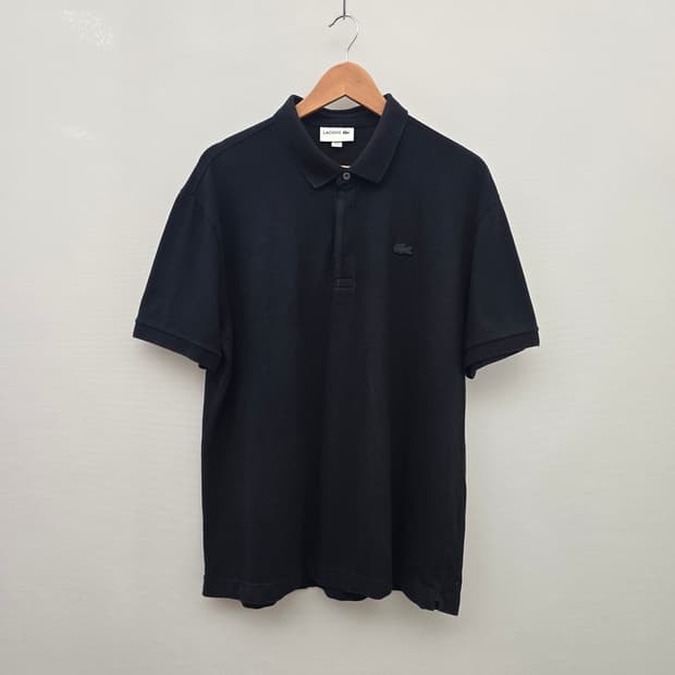 라코스테 정품 톤온톤 와펜 반팔 피케 셔츠 (블랙 / XL)