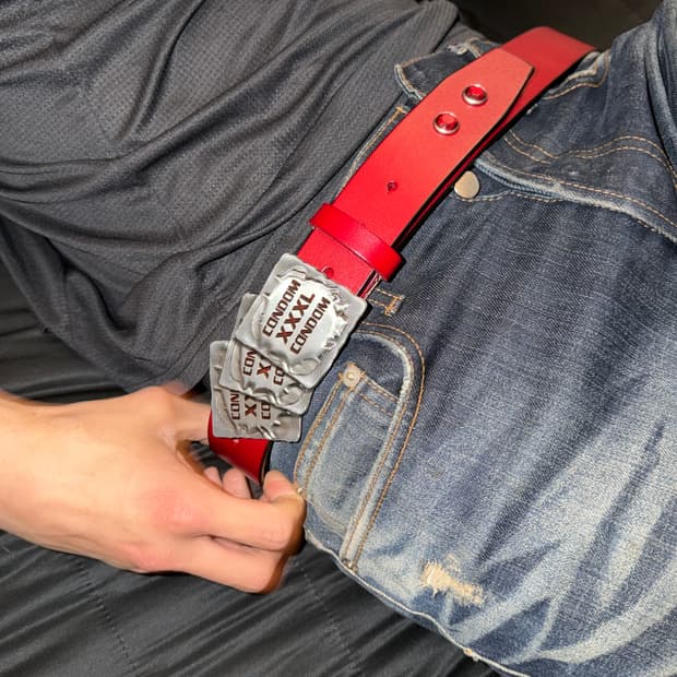 콘돔 잼스톤 레더 벨트