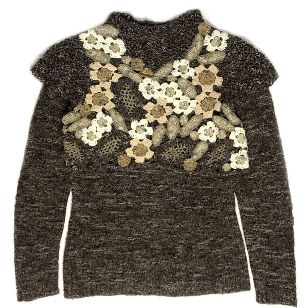 Vintage 레이어드 크로쉐 니트 