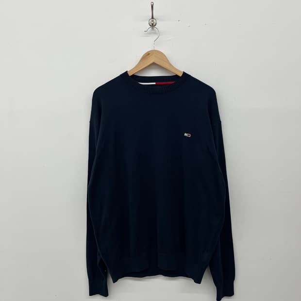 타미힐피거 네이비 니트 스웨터 남L