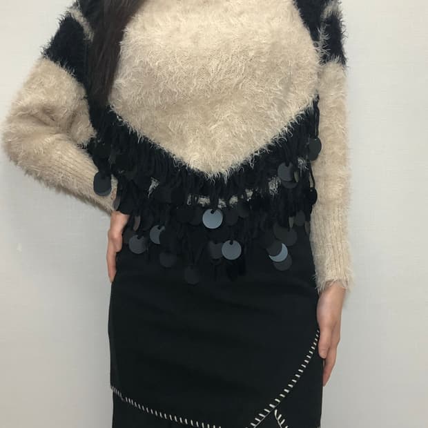 빈티지 오리엔탈 앙고라 니트