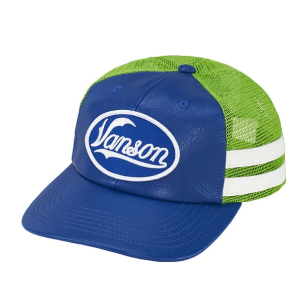 슈프림 밴슨 블루 레더 캡