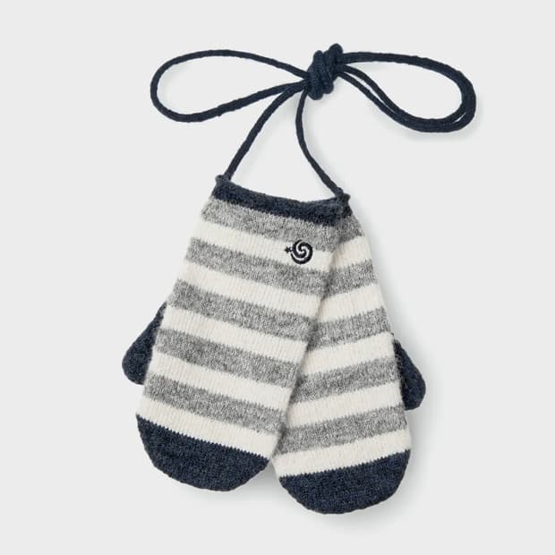 에이이에이이 장갑 STRIPE MITTEN GLOVES [GREY]