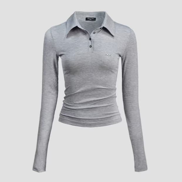 MAGOREN Metal Triclipse Polo Long Sleeve