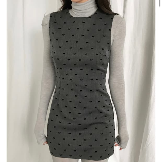 클라우드이모션 벨벳 리본 원피스