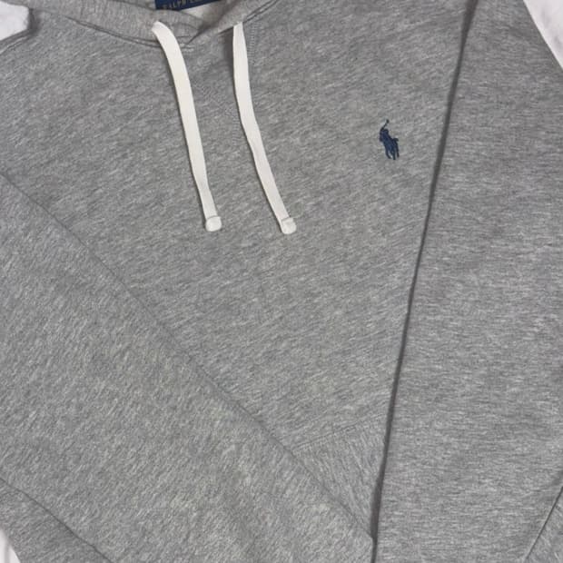 폴로 랄프로렌 기모 그레이 후드티