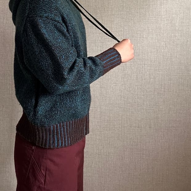 MARNI x UNIQLO 믹스 컬러 얀 풀짚 후드