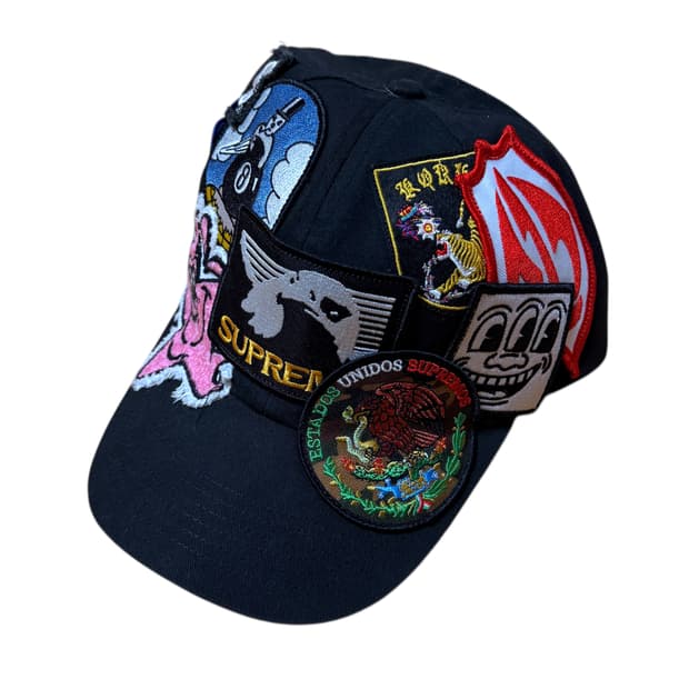 슈프림 패치스 6패널 블랙