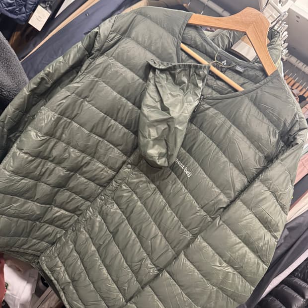 몽벨 구스다운 내비 카키 XL