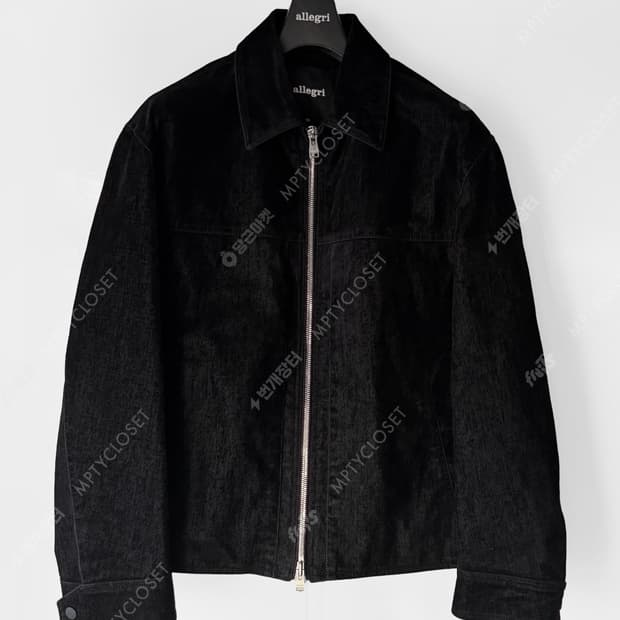 [50] 알레그리 25fw 벨루어 벨벳 데님 집업 자켓