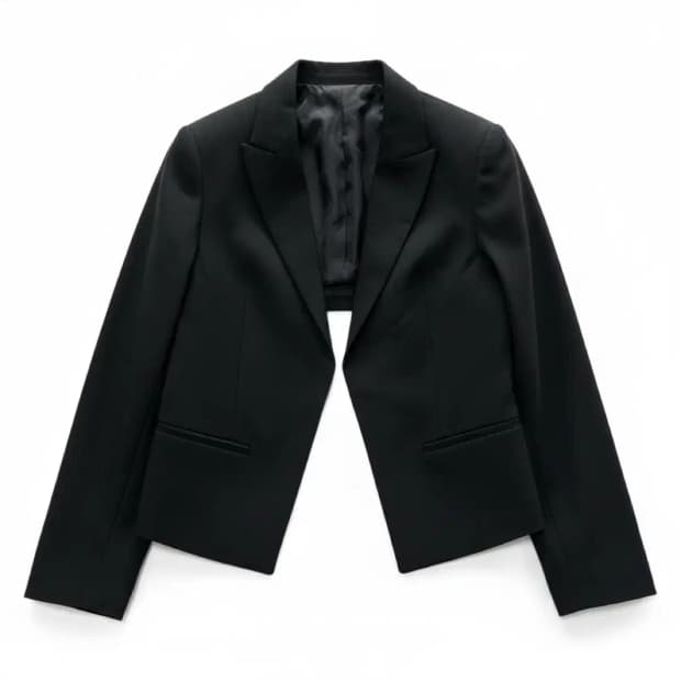 COS 블랙 크롭 자켓 EUR 34