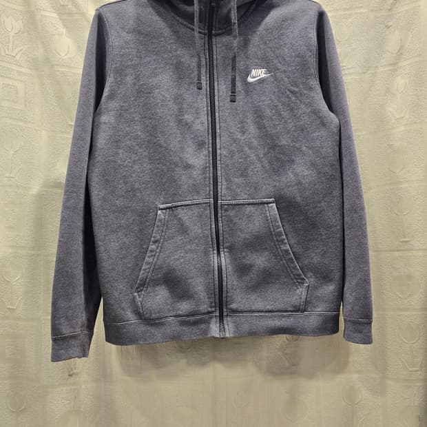 나이키 기모 회색 후드집업 자켓 M(95)