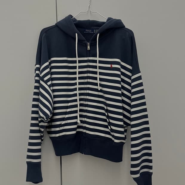 폴로 랄프로렌 스트라이프 기모 후드집업