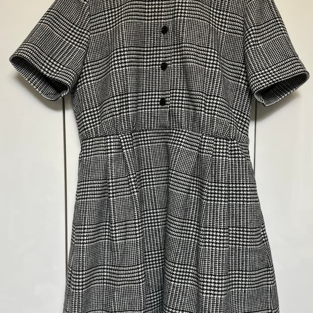 디올글렌체크 반팔 미니 울원피스 정품