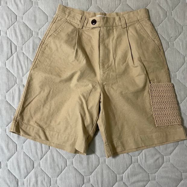 씨솔트 Hand knitting pocket shorts (begie)