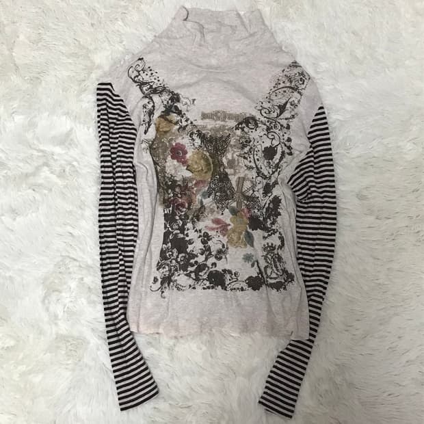일본빈티지 에스닉 목폴라 롱슬리브