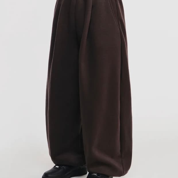 스켈리웩 벌룬핏 스웨트 팬츠 다크브라운 L