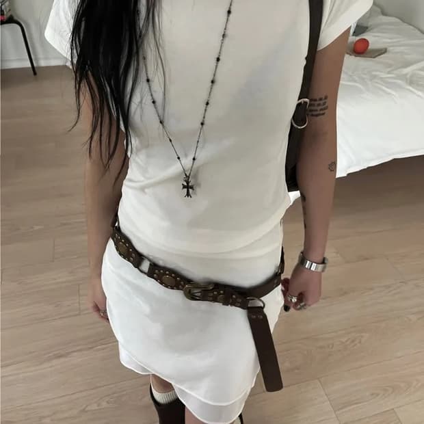 셔링 레이어 스커트