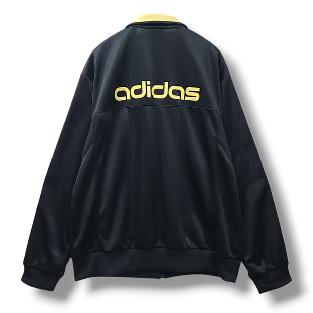 [110] 아디다스 블랙&골드 퍼포먼스 빅로고 니트수트 집업