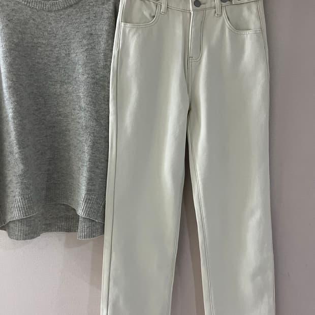 크림단추융기모팬츠(S,M)