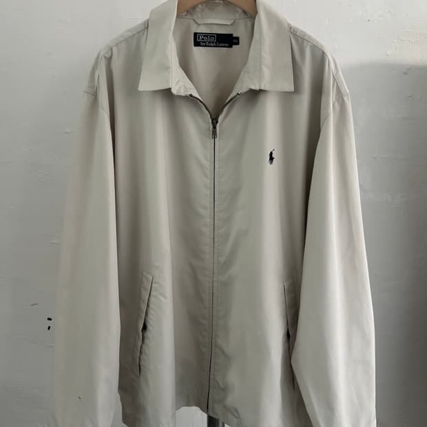  Polo 폴로 랄프로렌 라이트베이지 컬러 폴리쉘 헤링턴 자켓  ﻿