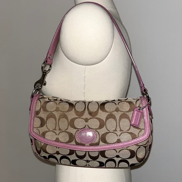 COACH Beige&Pink Shoulder Bag