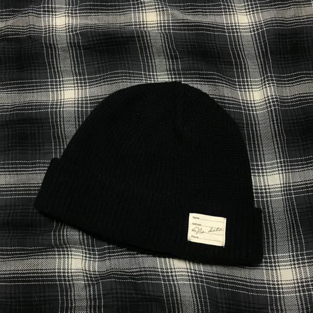 재팬 밀리터리 와플 헤비 와치캡 비니블랙