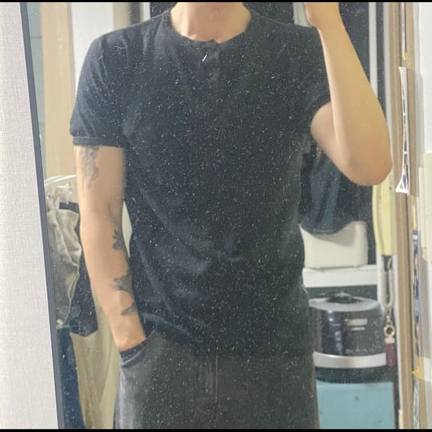 머슬핏 반팔 빈티지