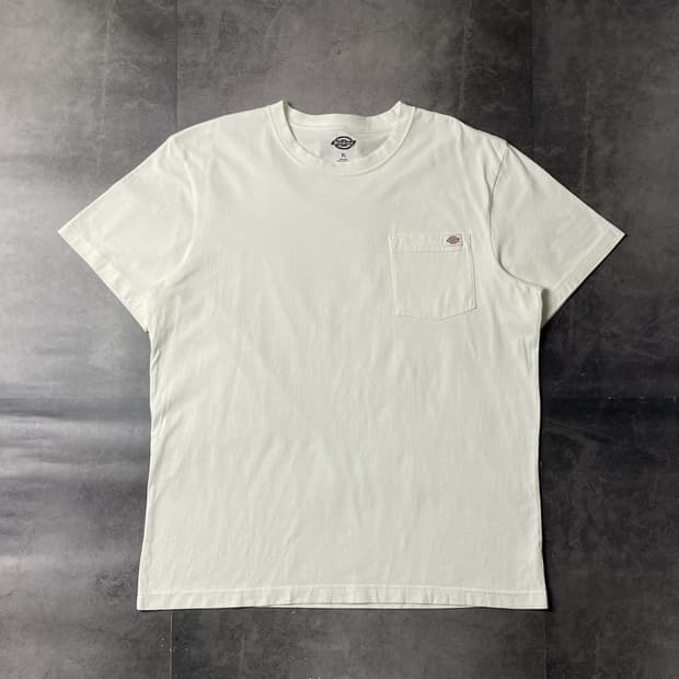 DICKIES 디키즈 아이보리 코튼 반팔티셔츠 A01020