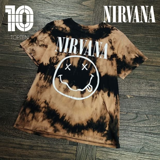 [탑텐 X 너바나] 빅로고 프린팅 타이다이 오버핏 반팔티 M20176