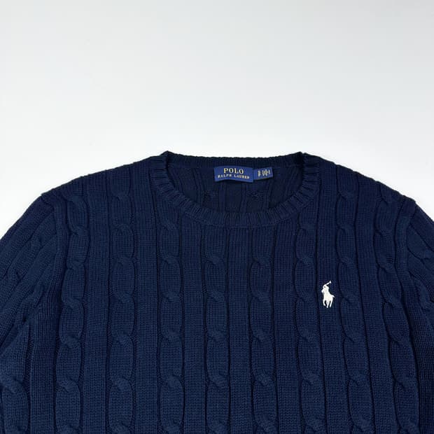 폴로 랄프로렌 포니 네이비 꽈배기 케이블니트 (S 여성추천)