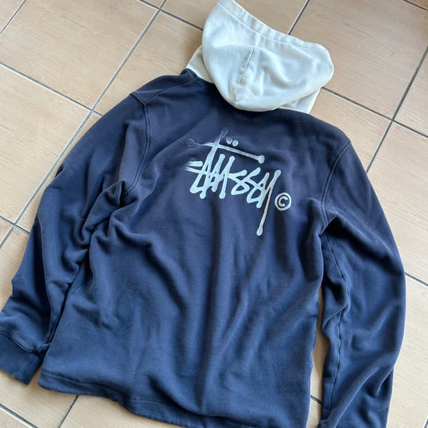 스투시 투톤 후디