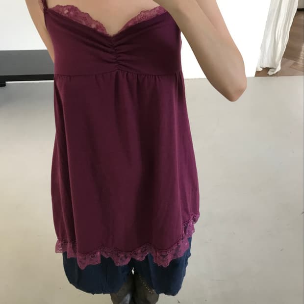 vintage plum lace sleeveless