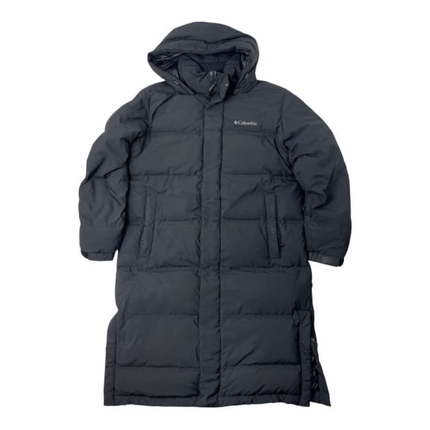 [중고] 컬럼비아 덕다운 롱패딩 블랙 L